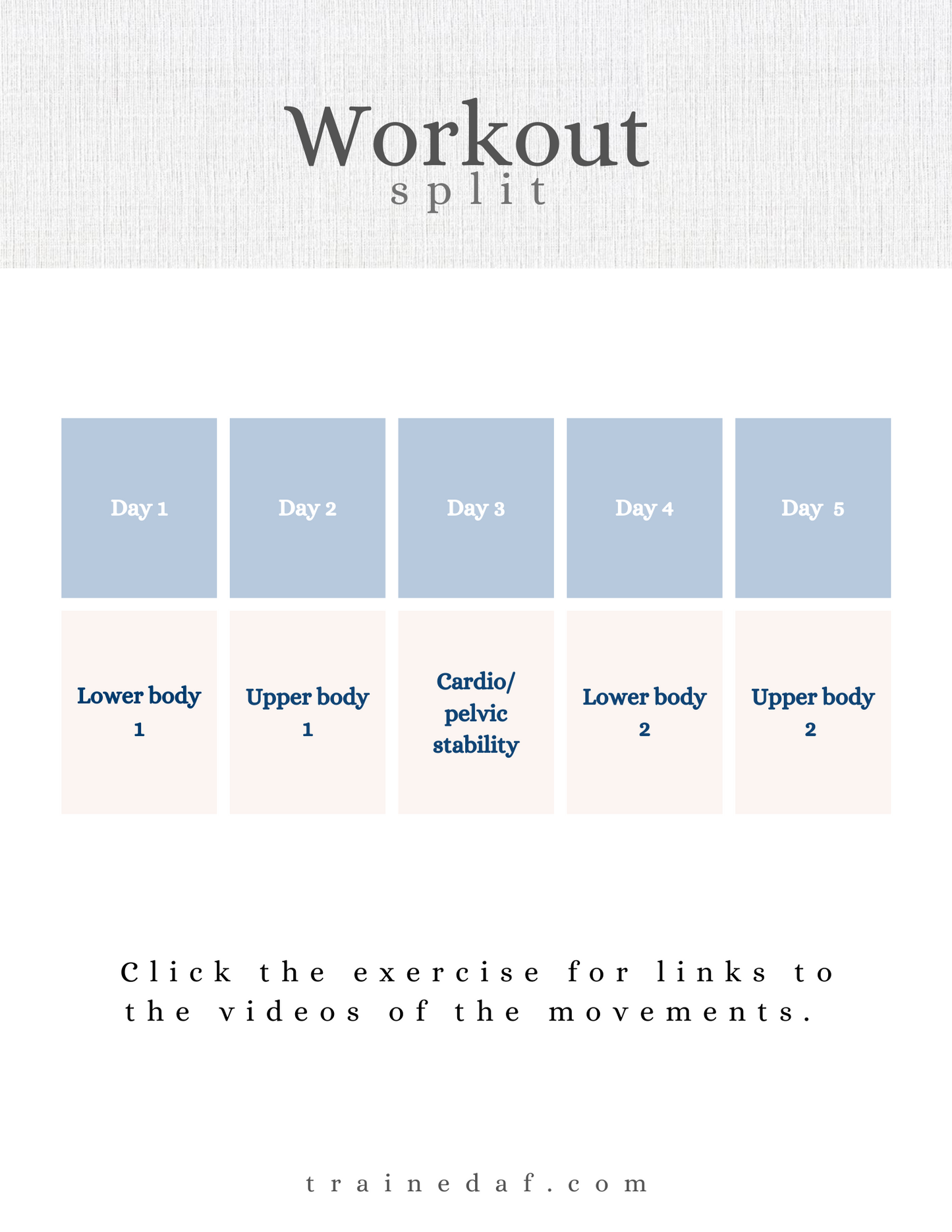 Anchored in Motion : 1st Trimester Workout Program