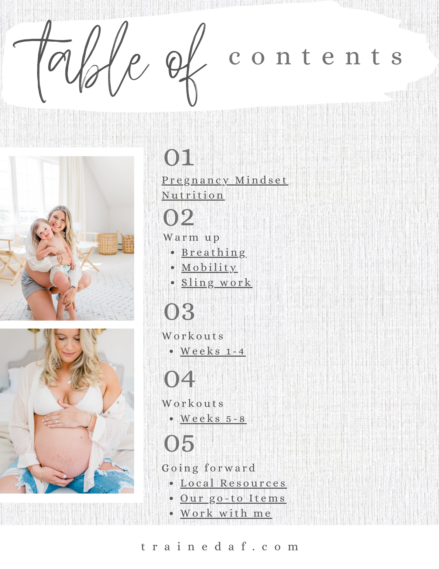 Anchored in Motion : 1st Trimester Workout Program